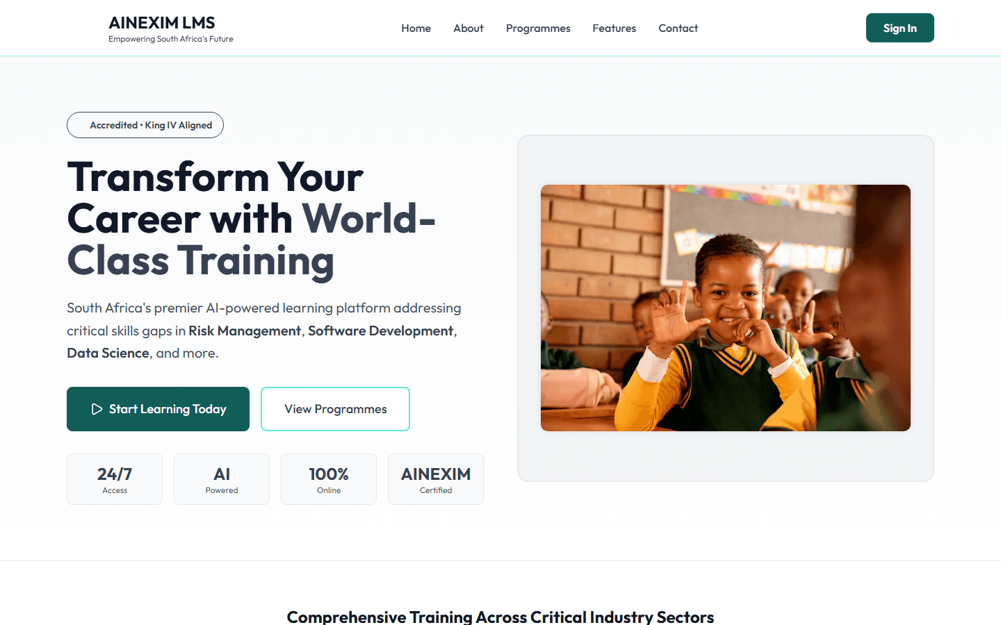 AINEXIM online learning platform